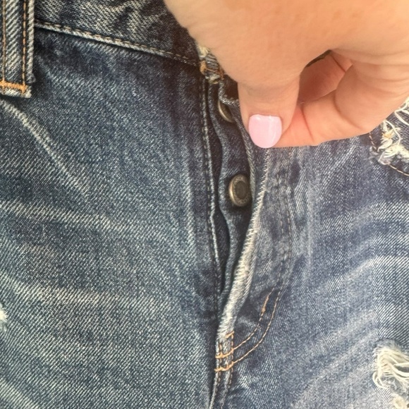 Moussy Vintage - Mid Rise Distressed Rigid Jeans Sz 26 - Picture 3 of 8